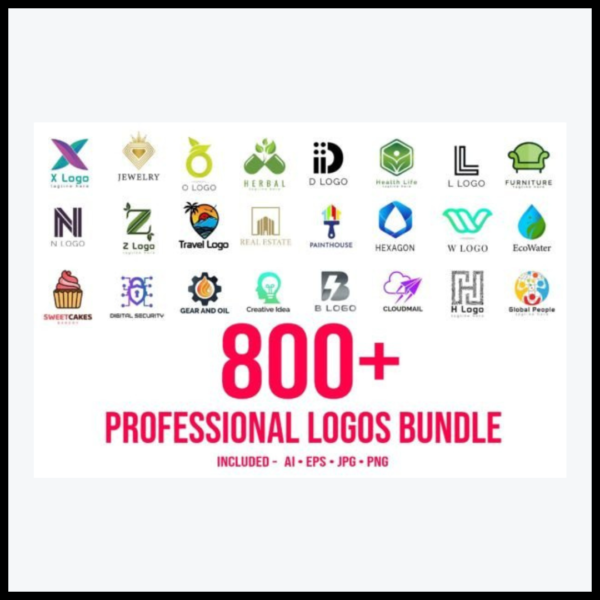 800+ Professional Logos Bundle